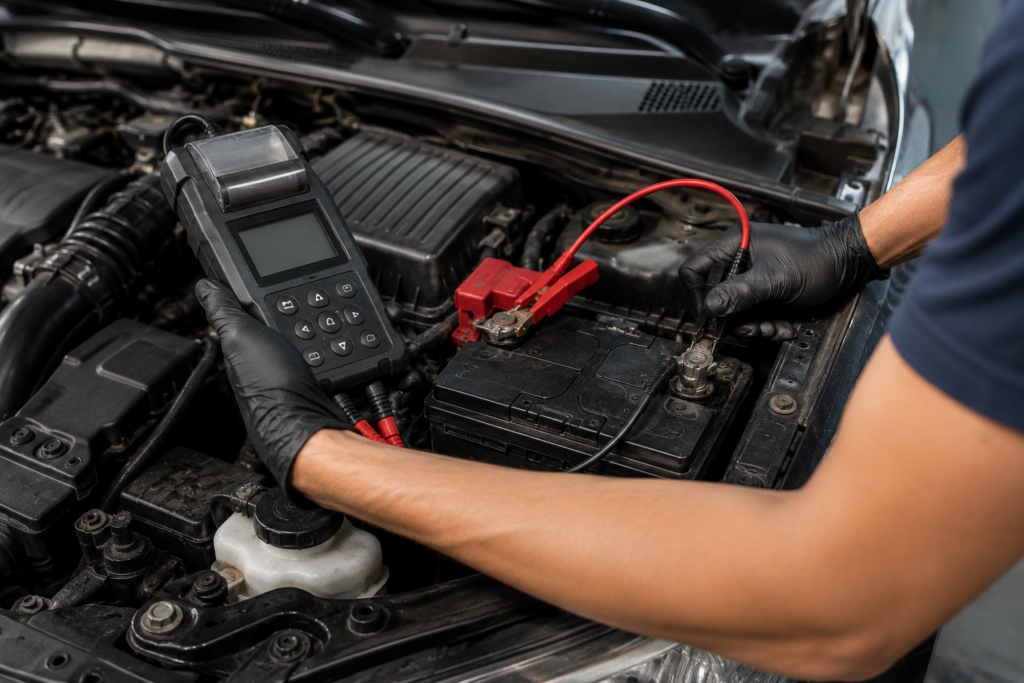 Bateri kereta lemah yang menyebabkan bunyi tik tik semasa cuba start