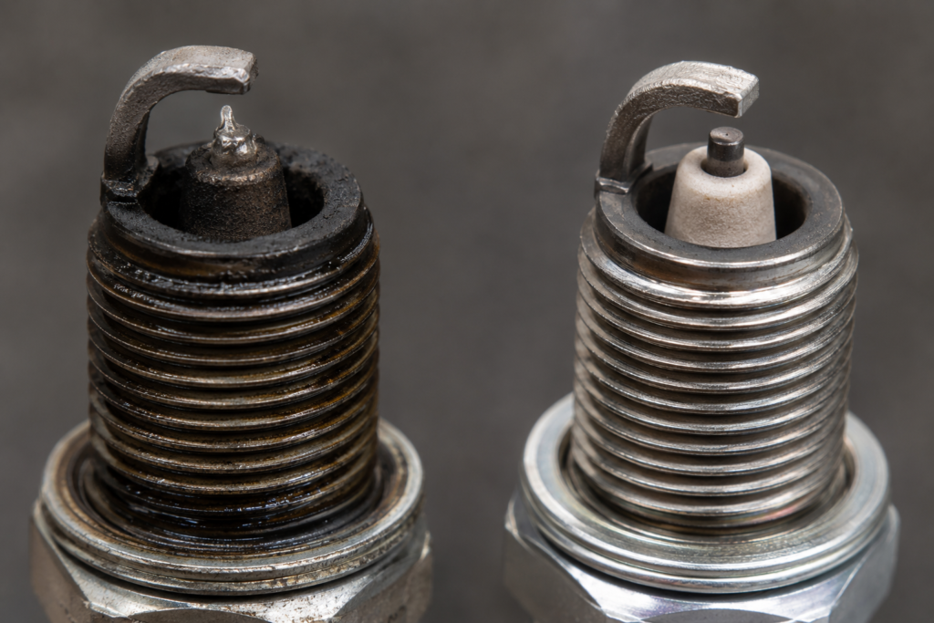 Perbandingan spark plug haus dan spark plug normal